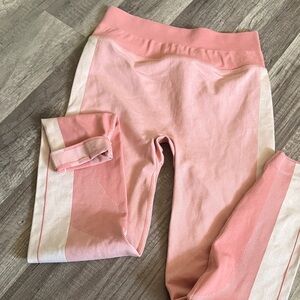 Lululemon Athletica Pink and Cream Leggings